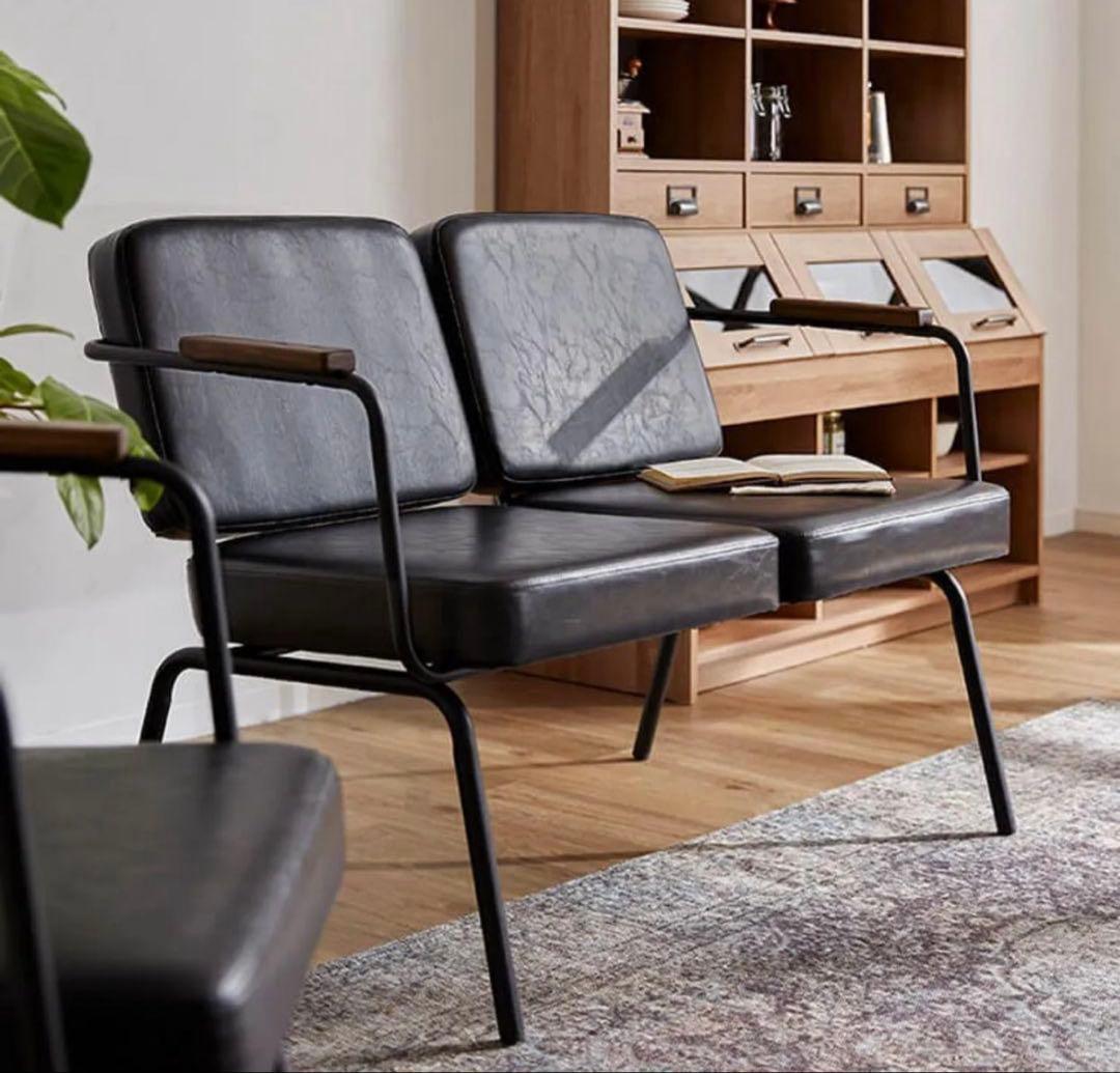 【送料込】ロウヤ 2人掛けソファ/ダイニングソファ