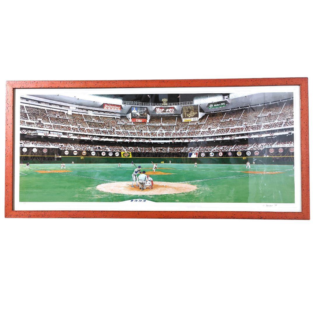 リトグラフ　1993 ワールドシリーズベースボール　フィリーズ対ブルージェイズ