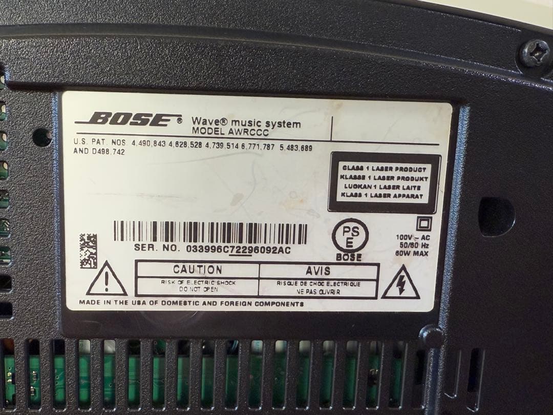 Bose Wave MODEL AWRCCC プレーヤー