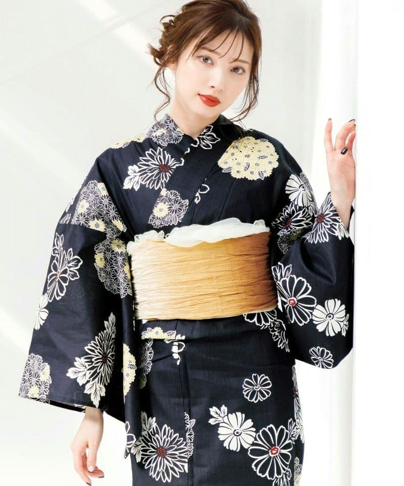 ♡Dita♡ 2025 浴衣5点セット【藍紺地に和調古典】新品未使用