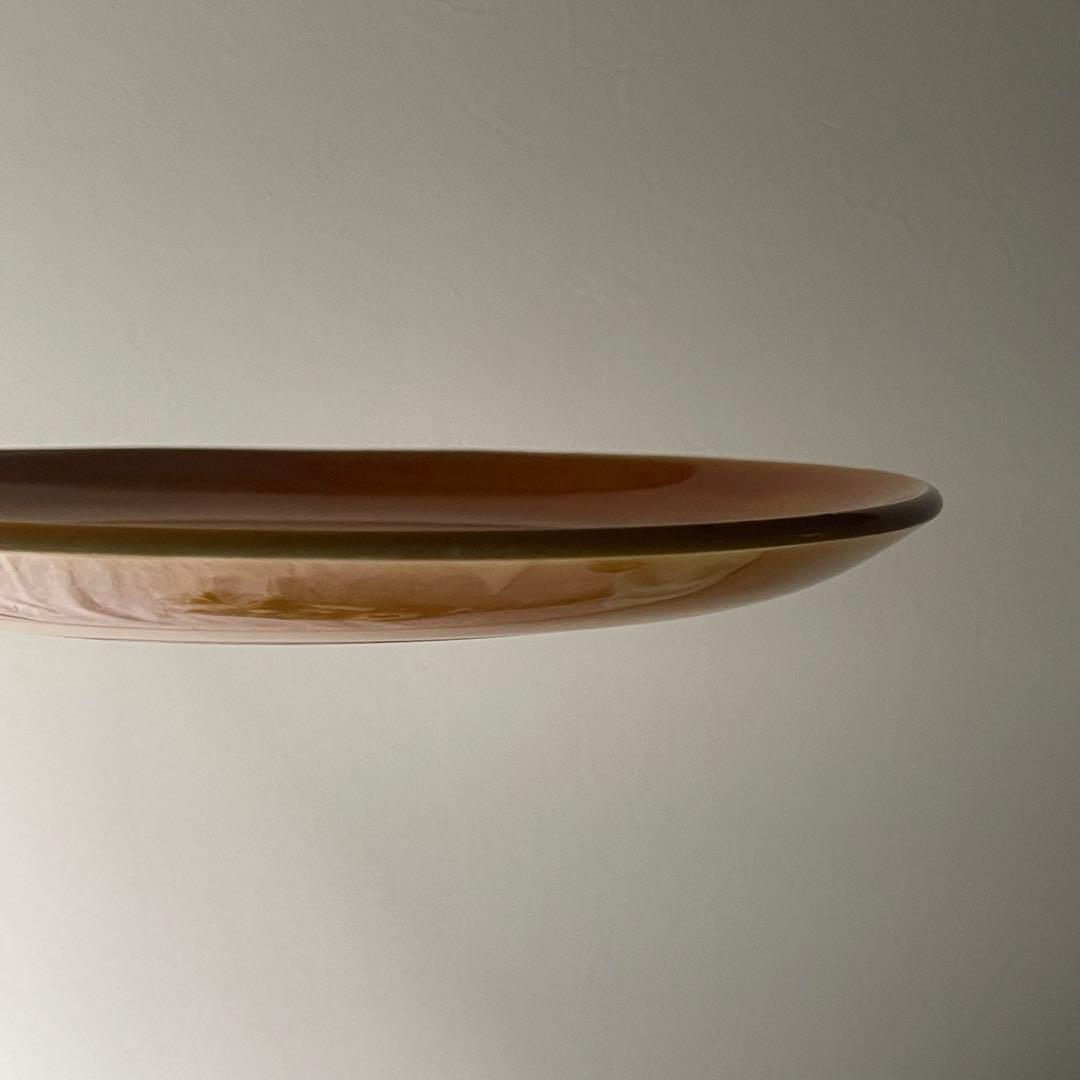 フランスヴィンテージ　サンタマン窯　プレート2点イエローブラウン古道具ブロカント