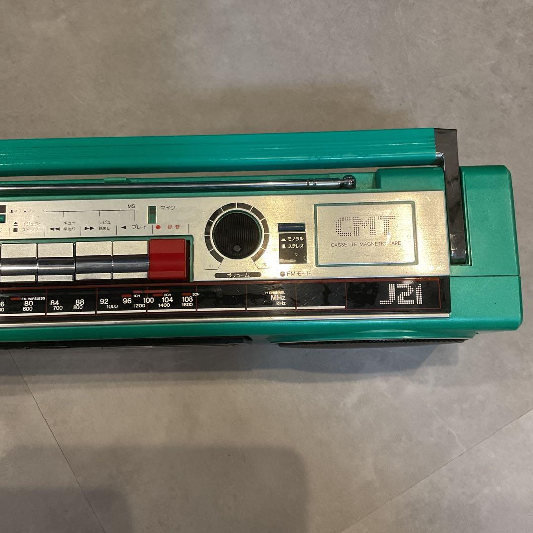 【美品】AIWA CS-J21 ステレオラジオカセットレコーダー