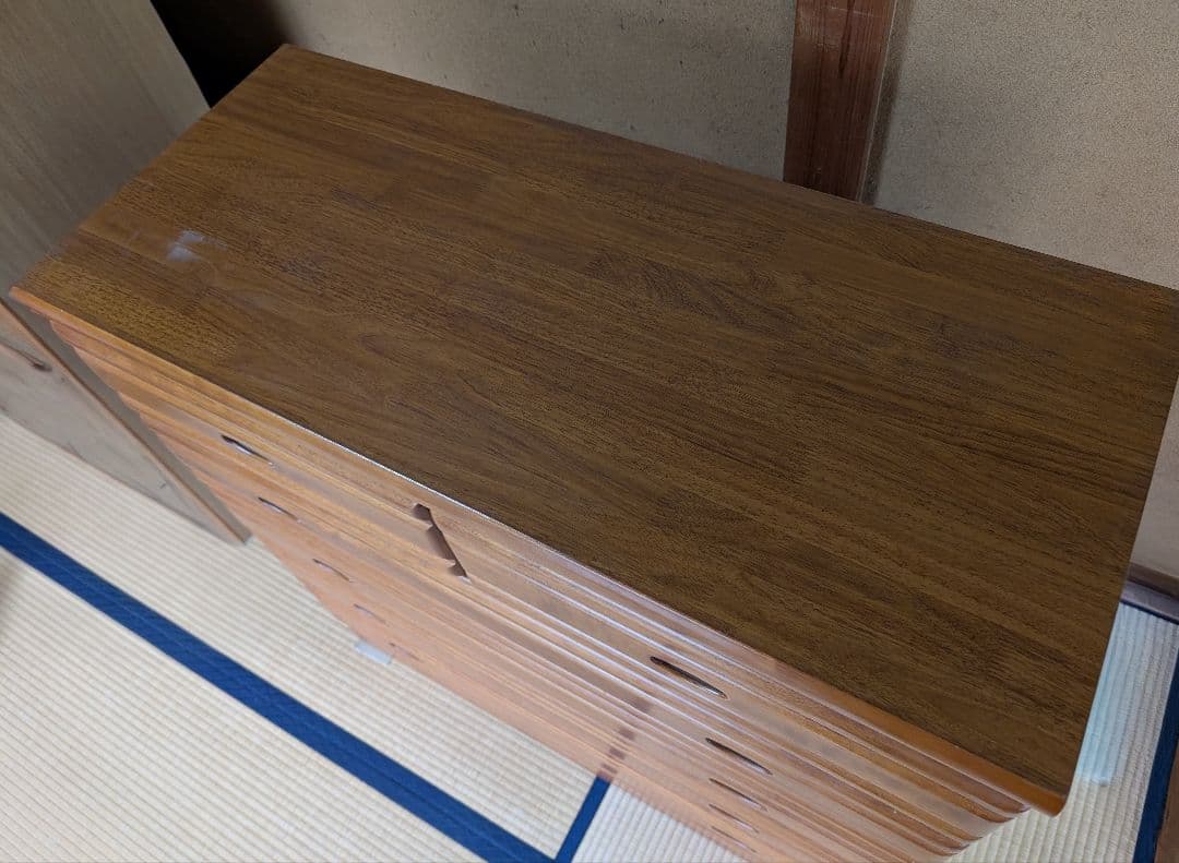 ☆最終大幅値下げ☆木製レトロ整理ダンス 5段7引き出し ブラウン