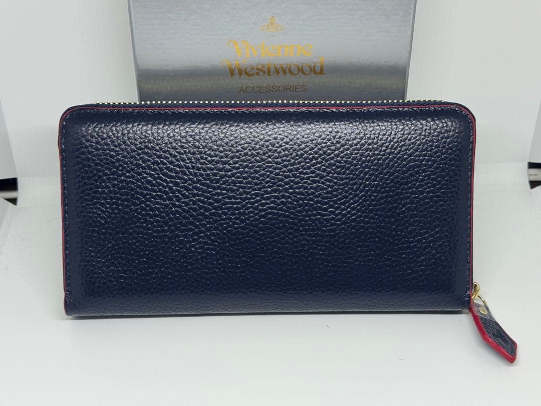 【新品未使用】Vivienne Westwood ネイビー 長財布