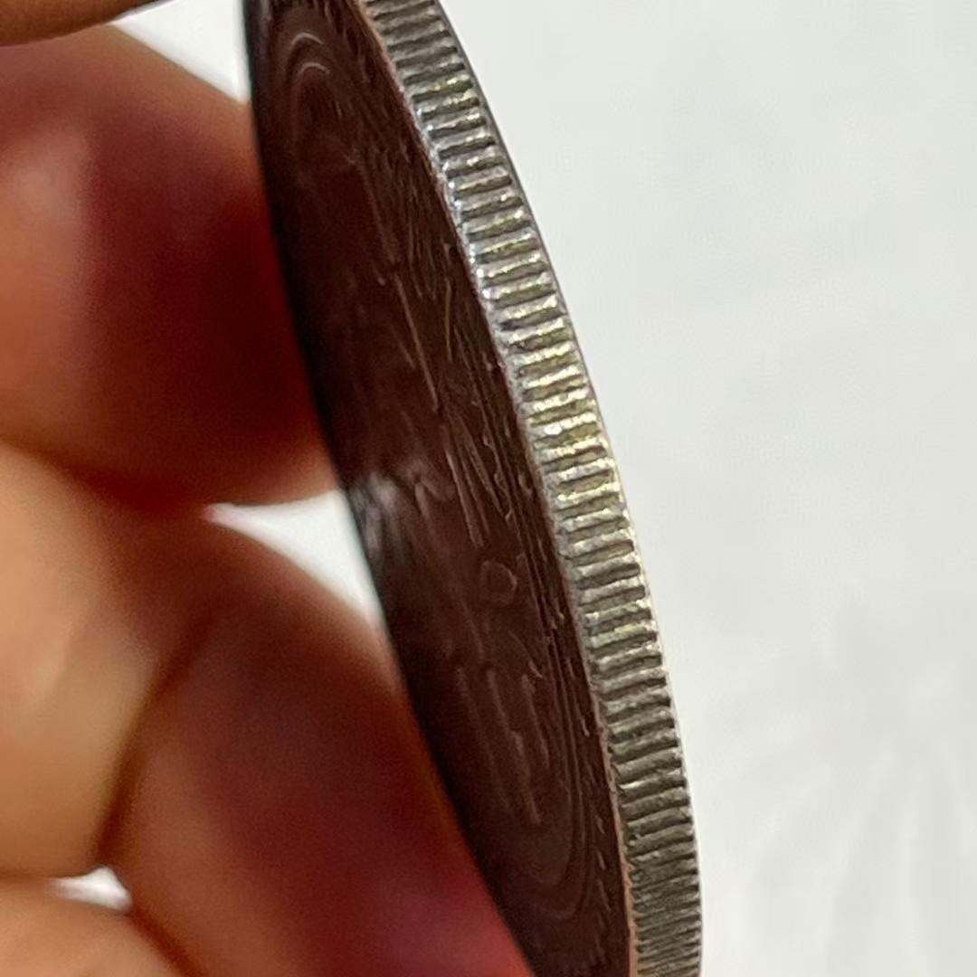 中国古銭・貴州竹子銀貨・ 民国三十八年・ 竹と建築図・銀製・渡来銭・大銀貨