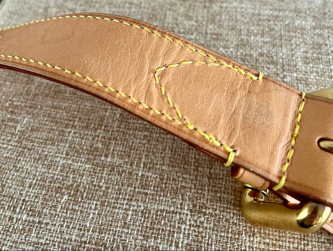 正規品　ルイヴィトン ヌメ革 ショルダーストラップ ゴールド金具