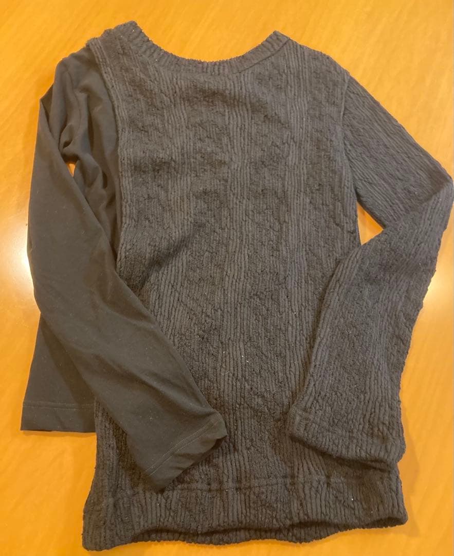 【未使用】y's アシンメトリー　ダメージカットソー　ウール&綿