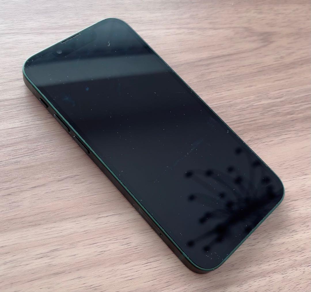 Apple iPhone 13 mini グリーン 本体 ケース付き　スマホ