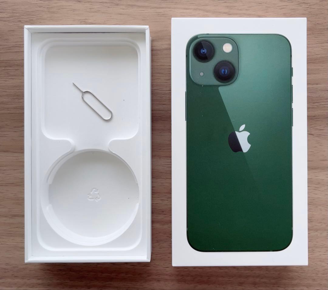 Apple iPhone 13 mini グリーン 本体 ケース付き　スマホ