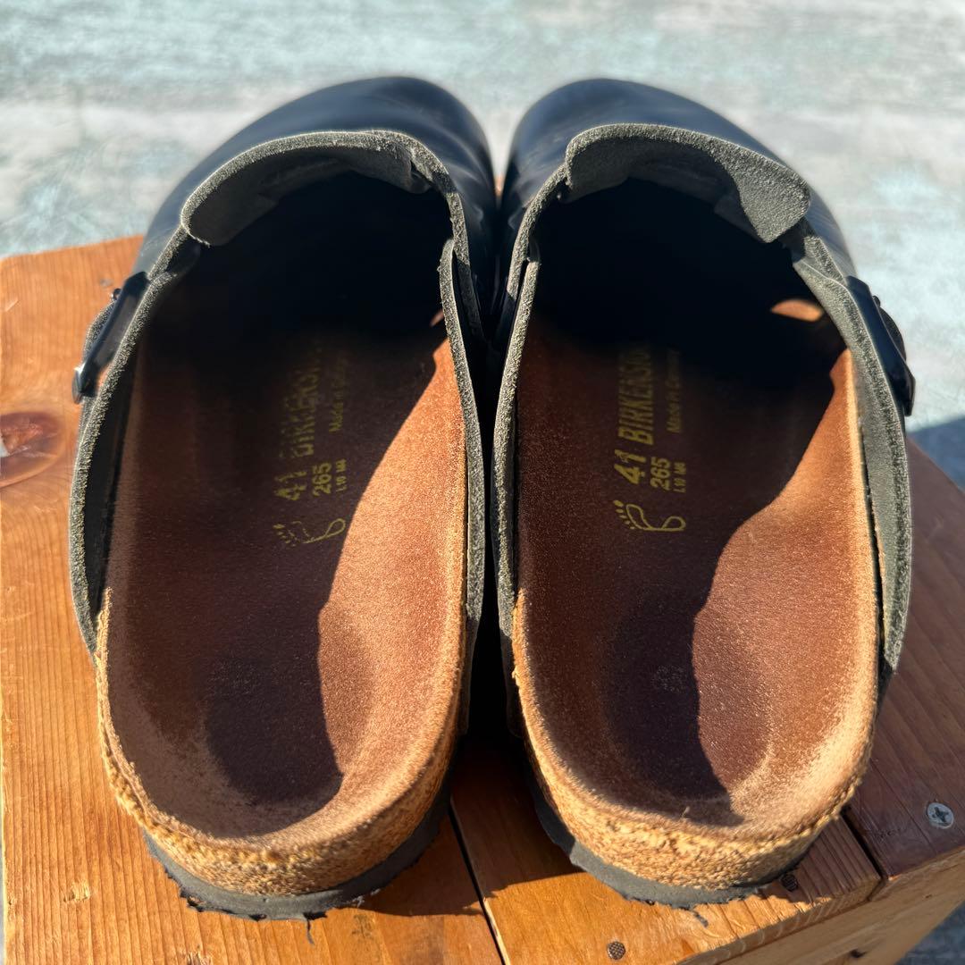 41 ボストン ビルケンシュトック 黒 スムースレザー