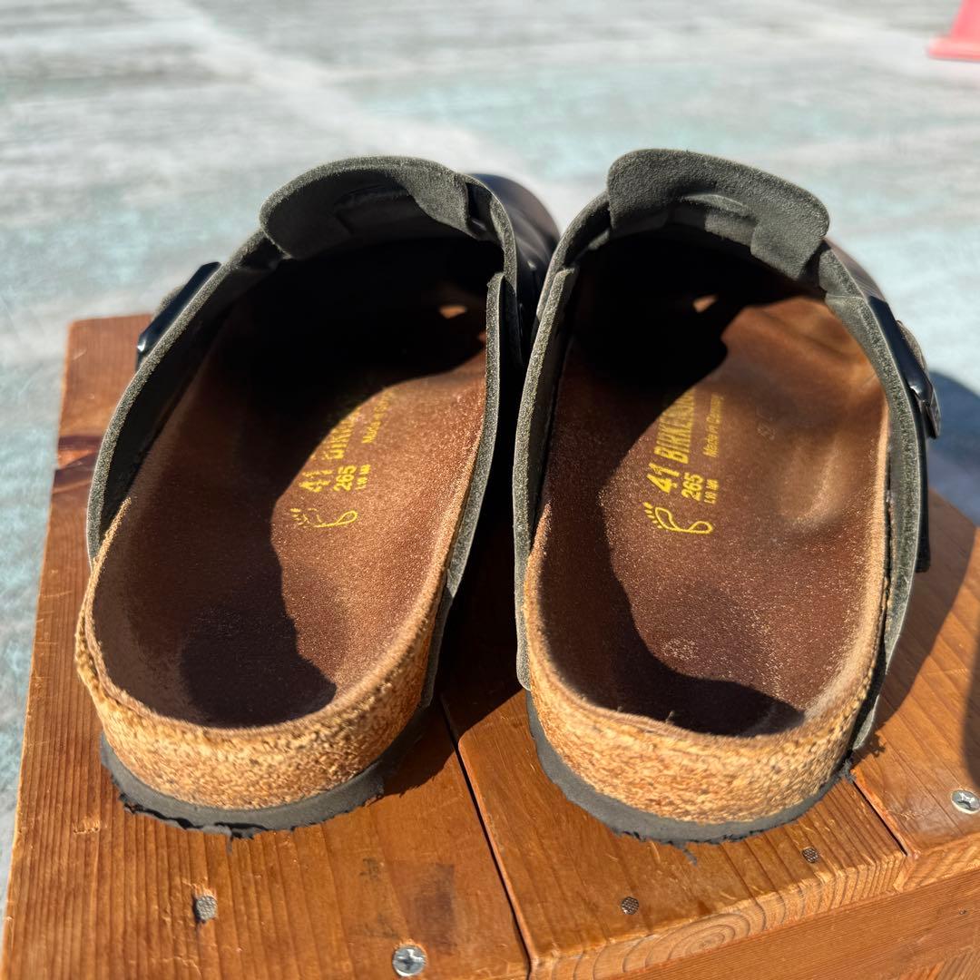 41 ボストン ビルケンシュトック 黒 スムースレザー