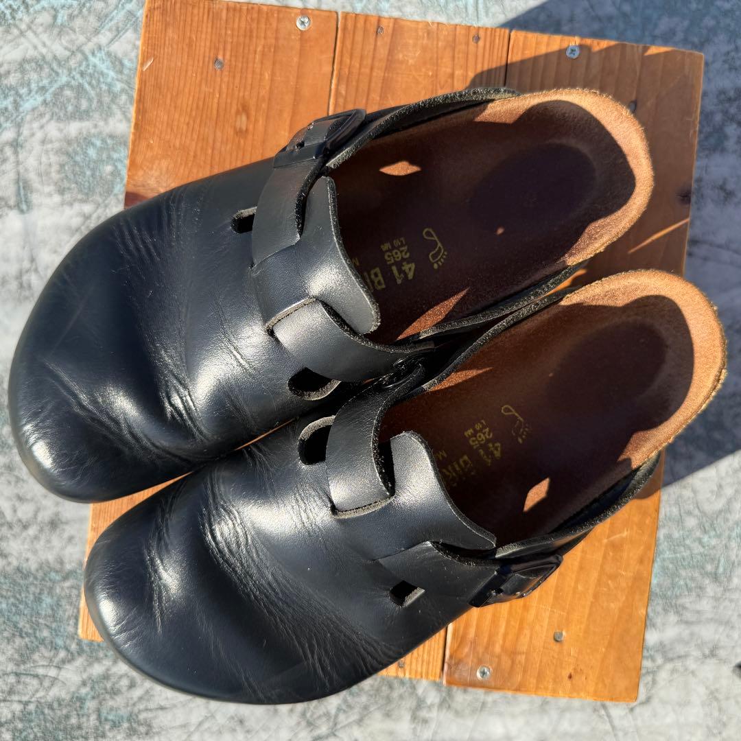 41 ボストン ビルケンシュトック 黒 スムースレザー