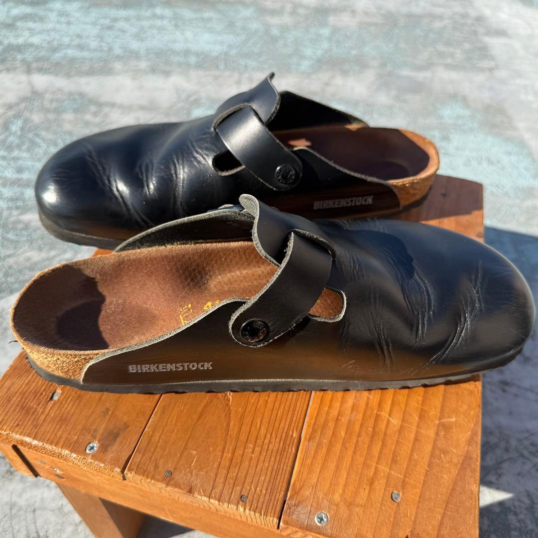 41 ボストン ビルケンシュトック 黒 スムースレザー