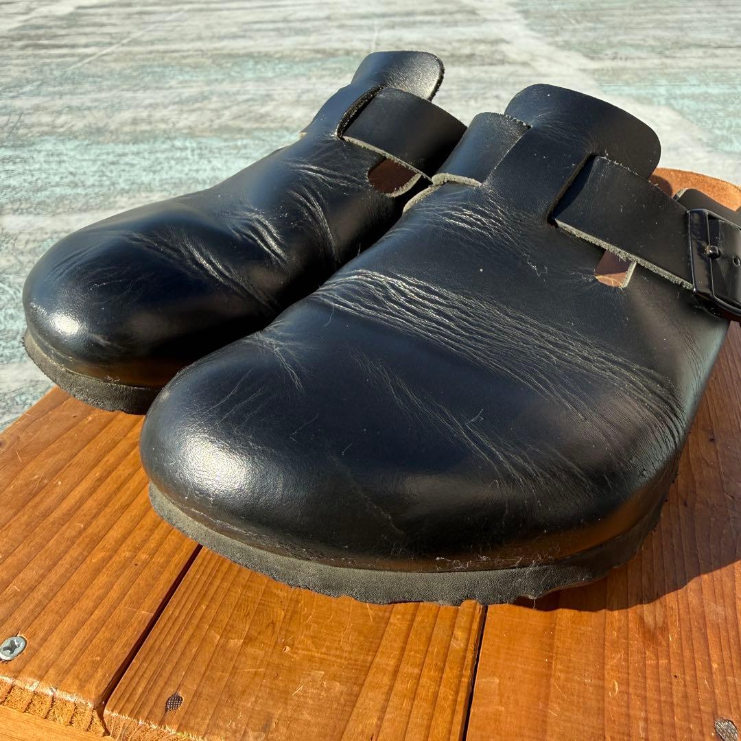 41 ボストン ビルケンシュトック 黒 スムースレザー