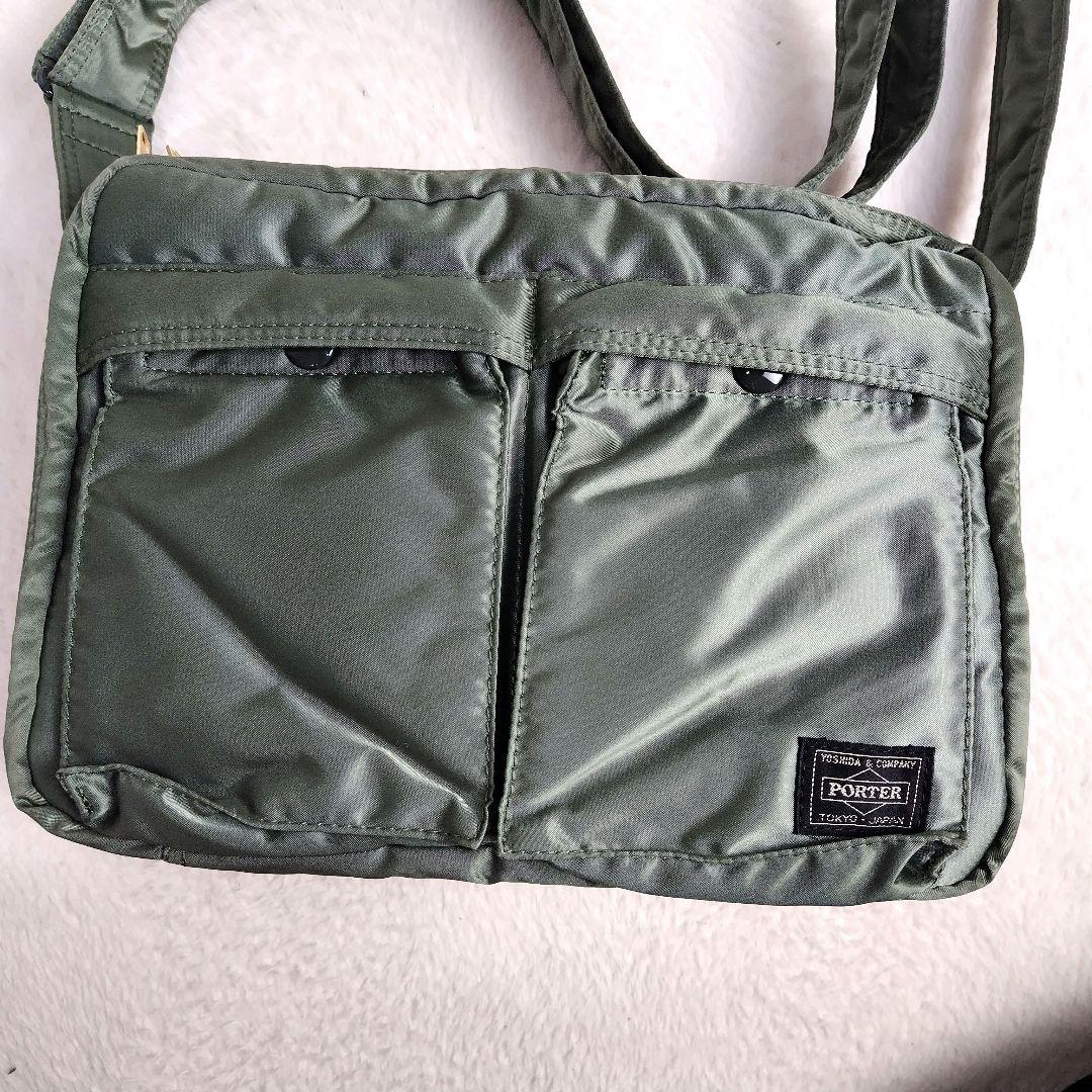 ✨極美品✨ 現行タグPORTER ショルダーバッグ　タンカーセージグリーン
