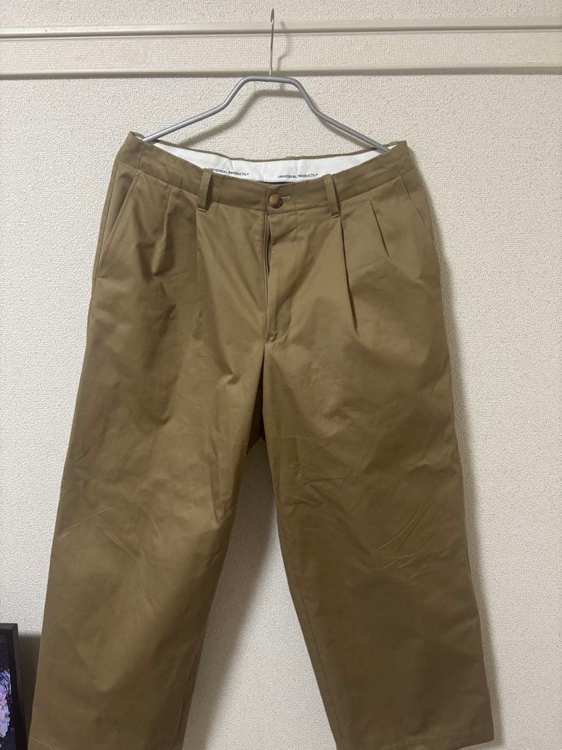 パンツ UNIVERSALPRODUCTS 2TUCK WIDE CHINO