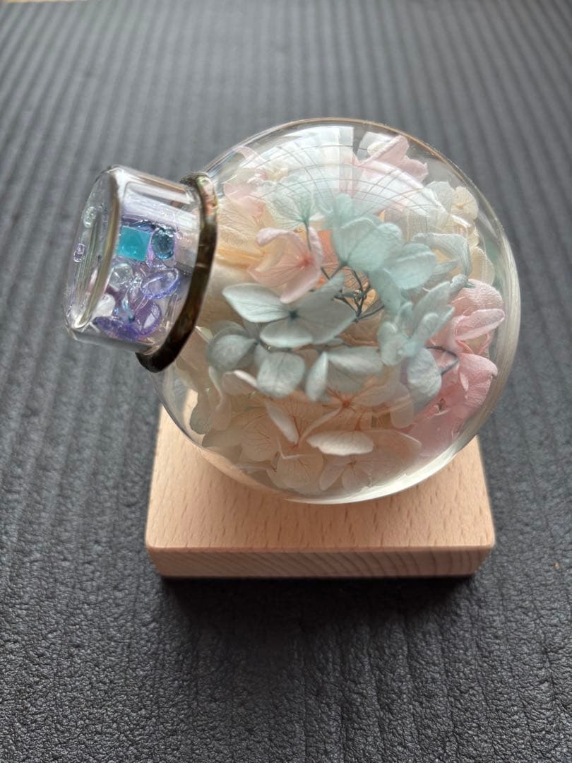 ガラスポッドの万華鏡 グラスニーク 「雨上がりの紫陽花」