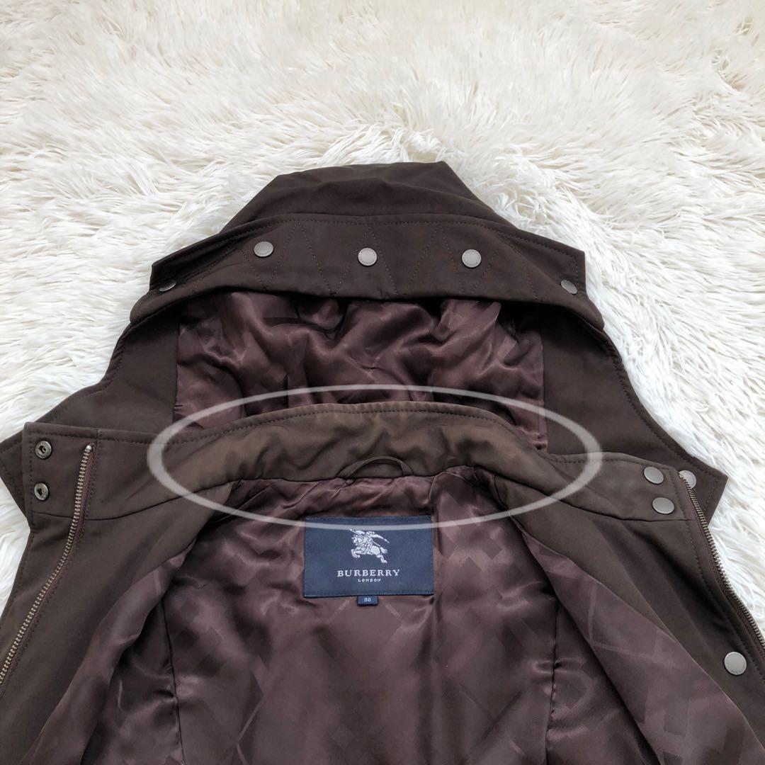 シャドーチェック✨希少モデル　バーバリーロンドン　フーデッドコート　ベルト