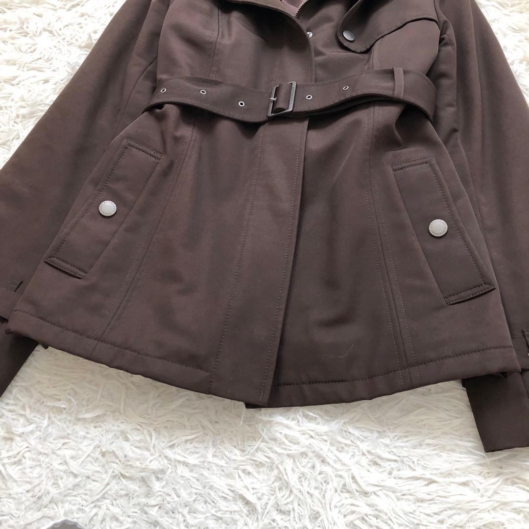 シャドーチェック✨希少モデル　バーバリーロンドン　フーデッドコート　ベルト