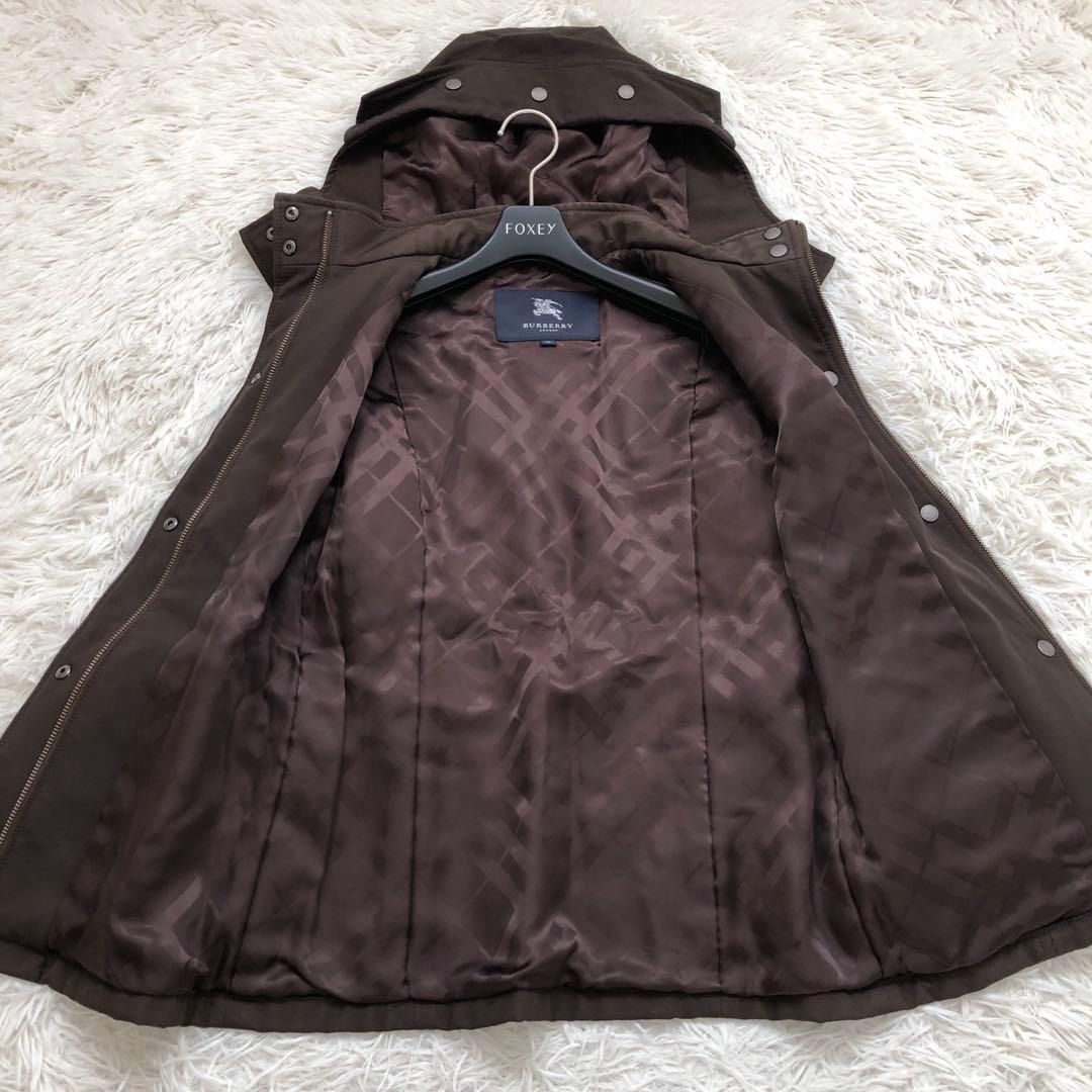 シャドーチェック✨希少モデル　バーバリーロンドン　フーデッドコート　ベルト