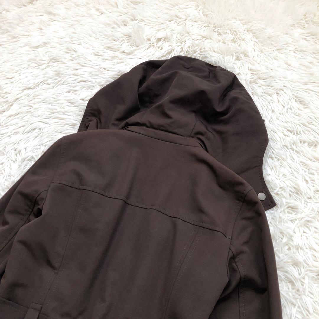 シャドーチェック✨希少モデル　バーバリーロンドン　フーデッドコート　ベルト