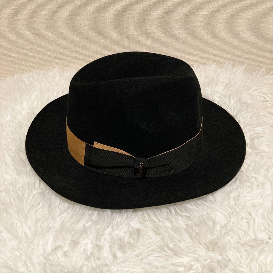 Borsalino ボルサリーノ ラビットウールフェルト 中折れハット58