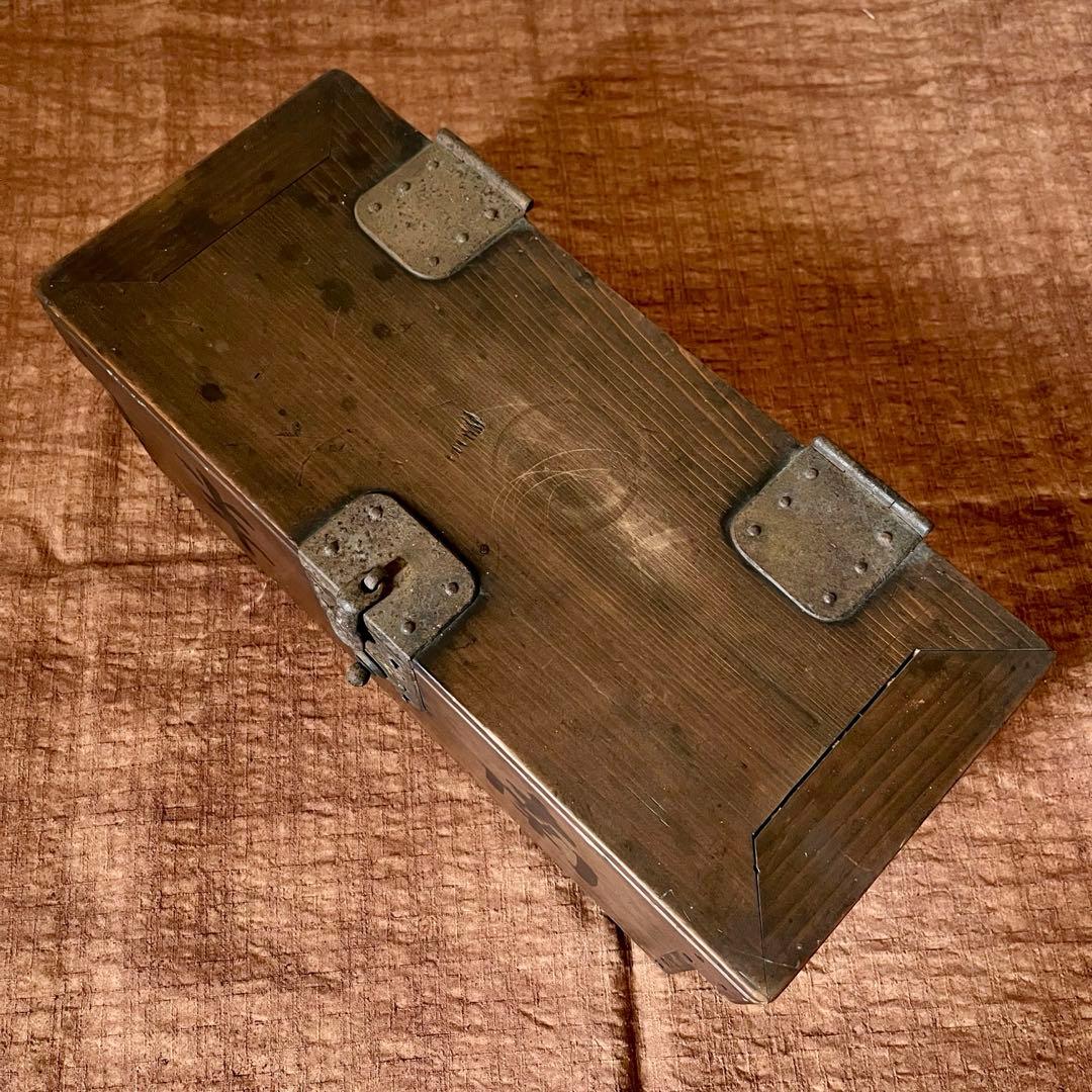 古道具　幕末　文字入　銭箱　千両箱