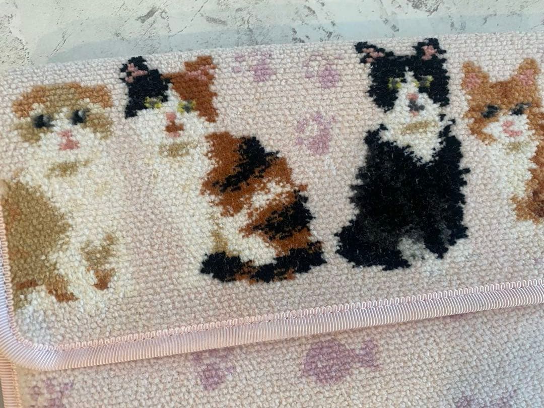 FEHER 猫刺繍 母子手帳ケース ピンク