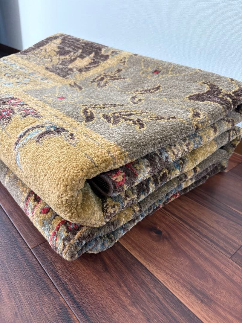 サヤンサヤンラグマット アンティーク風 カーペット パッチワーク ウィルトン織り