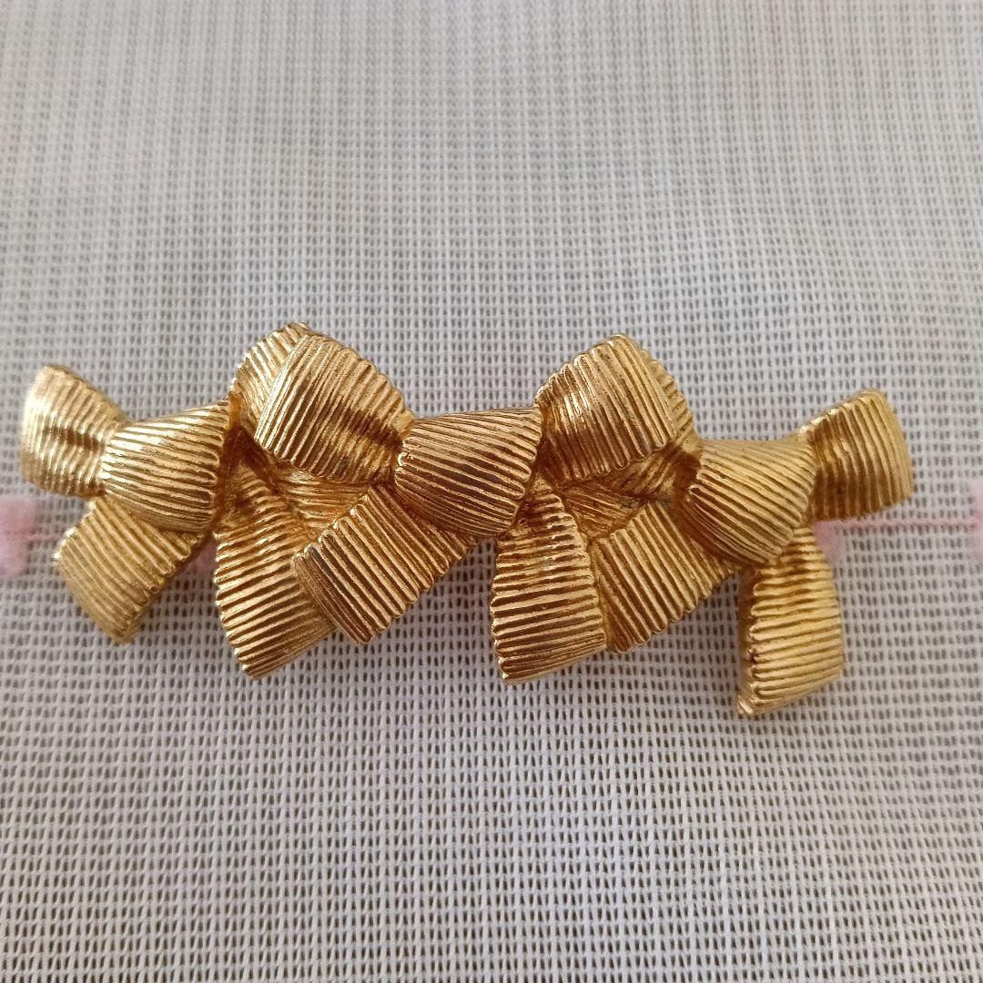 Christian Diorディオールゴールドバレッタ、ヴィンテージ