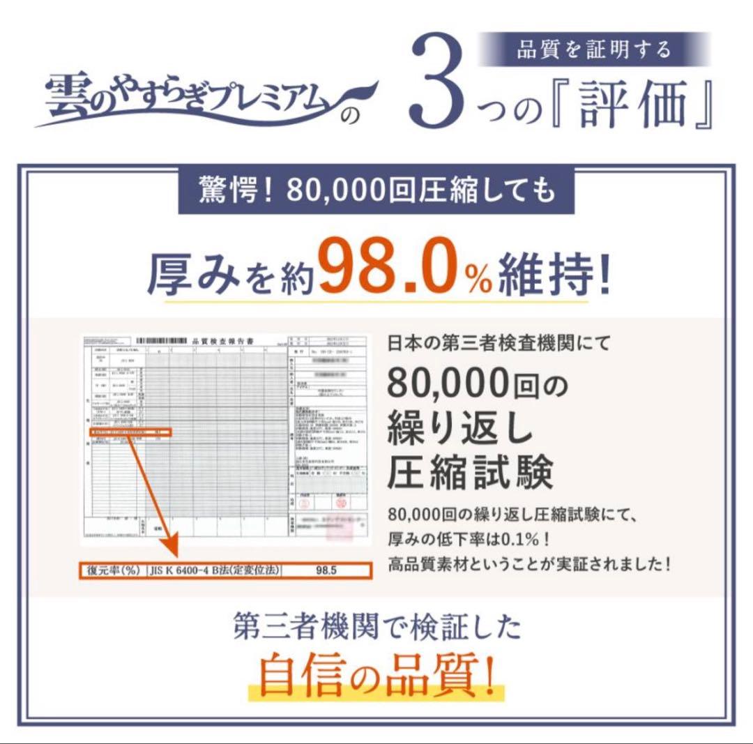 マットレス 雲のやすらぎ プレミアム モコさん専用