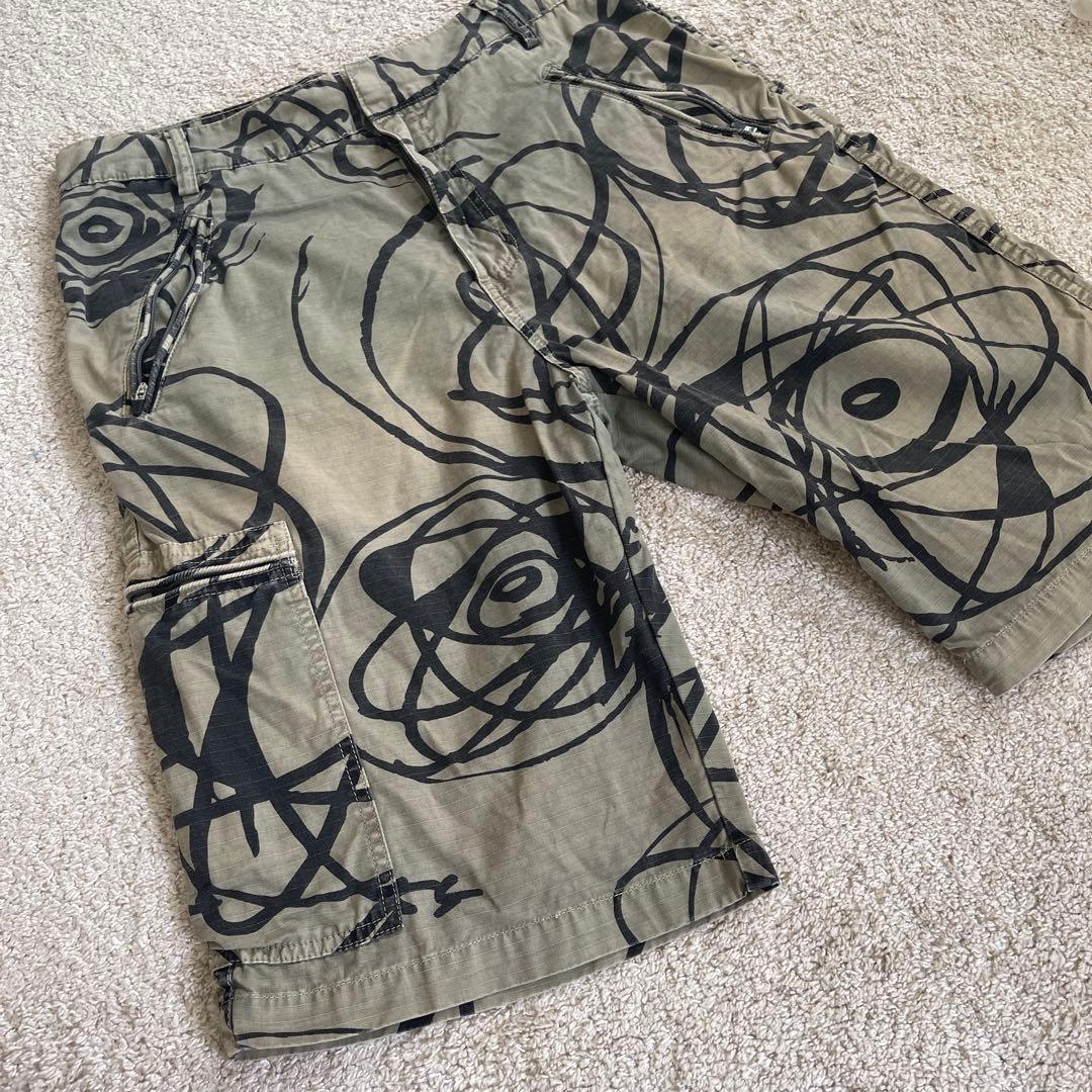 00s Stussy×Futura lips top shorts W32