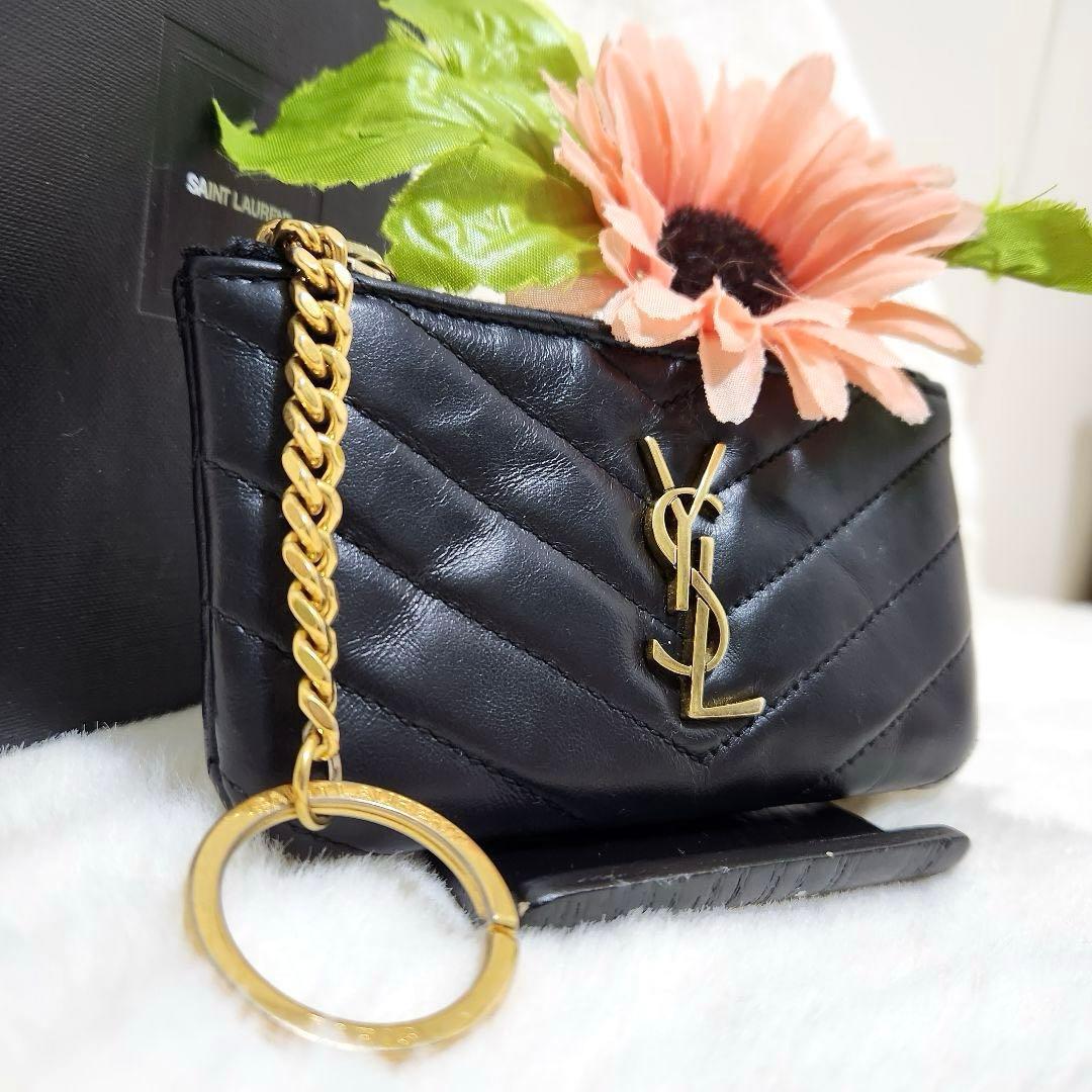 ✨美品✨サンローラン　ケース　キーリング　カサンドラ　キルティング　YSL
