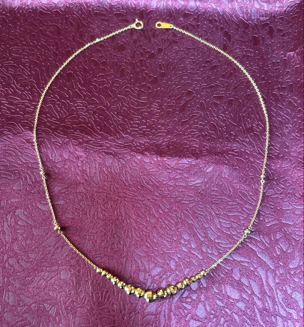 【銀座タナカ】ミラーボールネックレス ゴールド