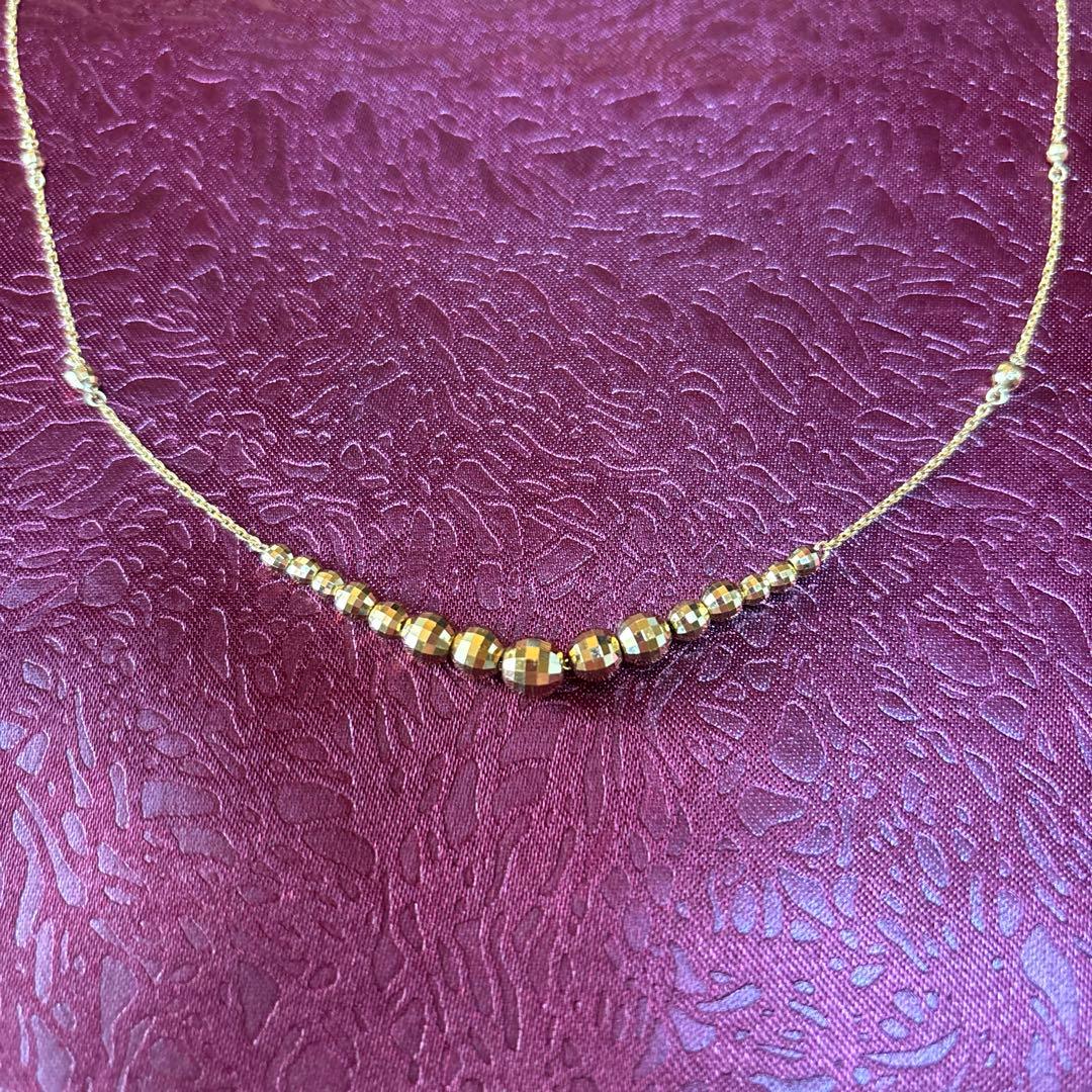 【銀座タナカ】ミラーボールネックレス ゴールド