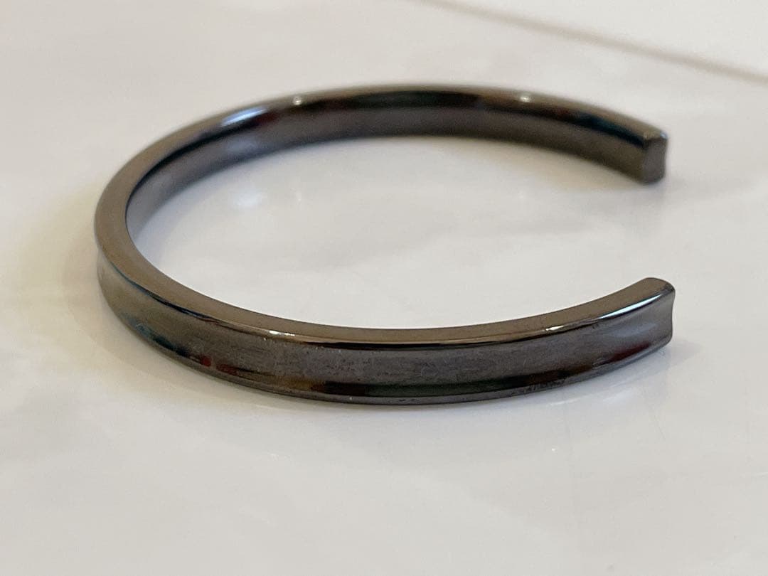 美品 ティファニー 1837 ナロー カフ バングル チタン