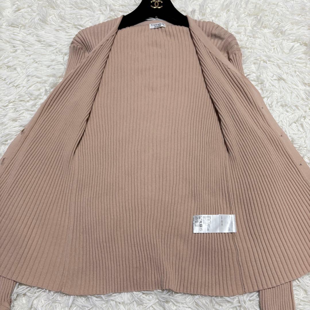 【極美品】イエナ 2025SS イタリア糸RIBVネックカーディガン 洗濯可能