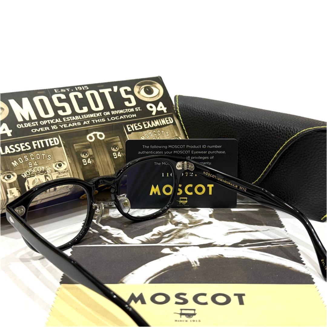 【極美品】日本限定 モスコット レムトッシュ 49 ブラック クリアレンズ