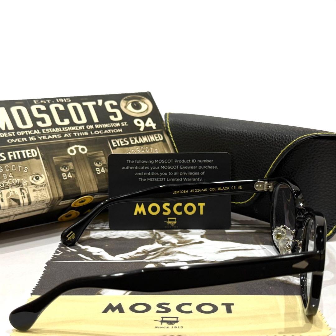 【極美品】日本限定 モスコット レムトッシュ 49 ブラック クリアレンズ