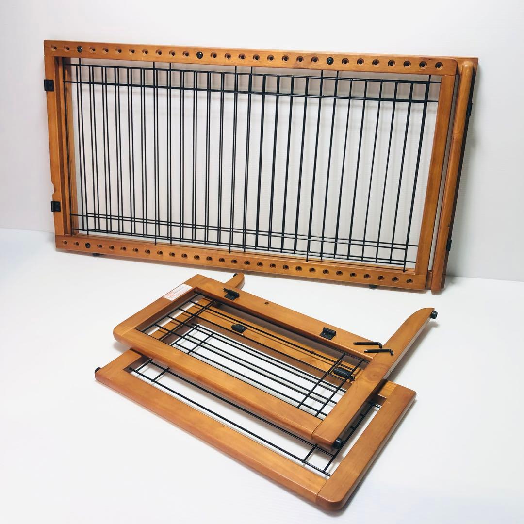 【美品!!】リッチェル 木製おくだけゲート ペットゲート ワイド ベビーゲート◎