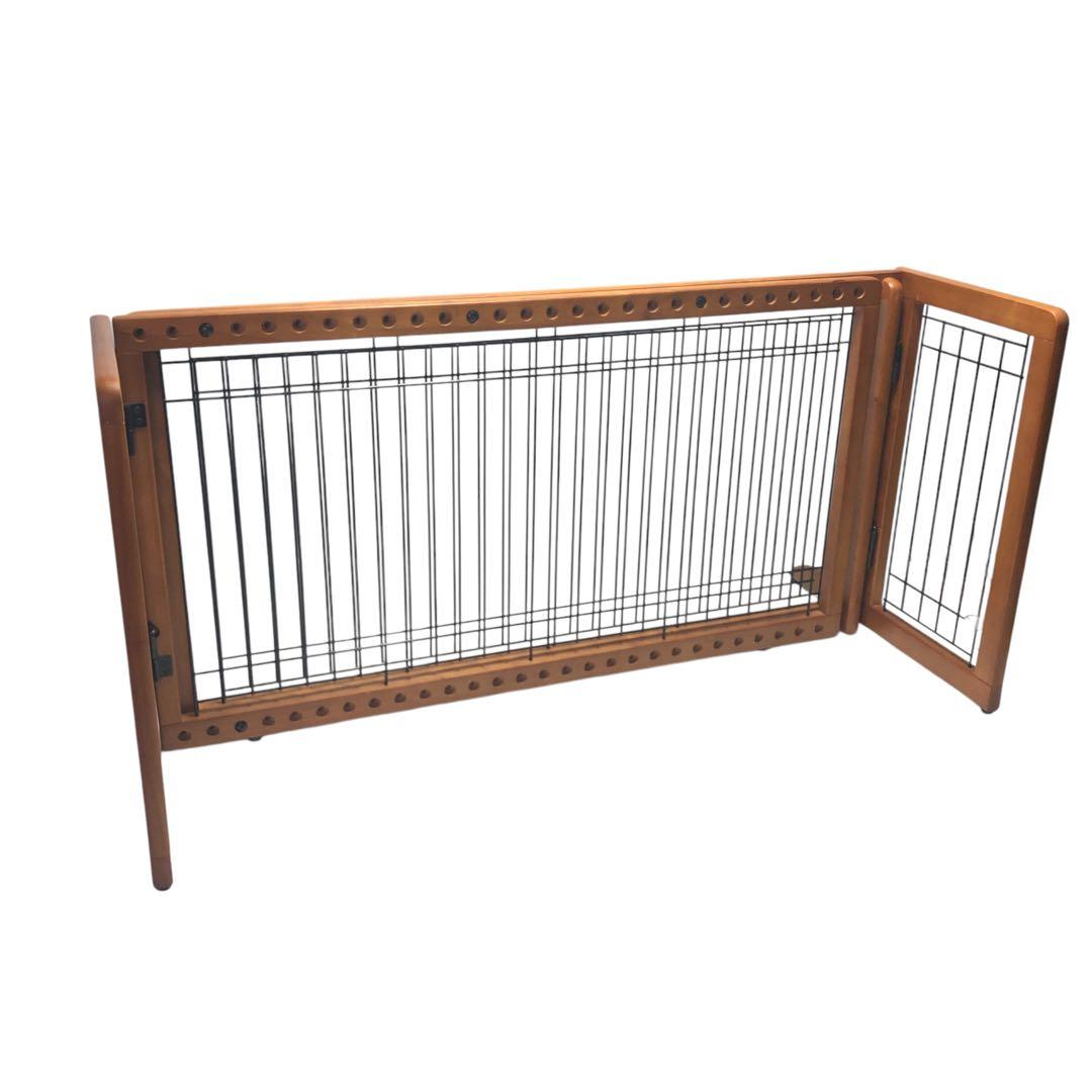 【美品!!】リッチェル 木製おくだけゲート ペットゲート ワイド ベビーゲート◎