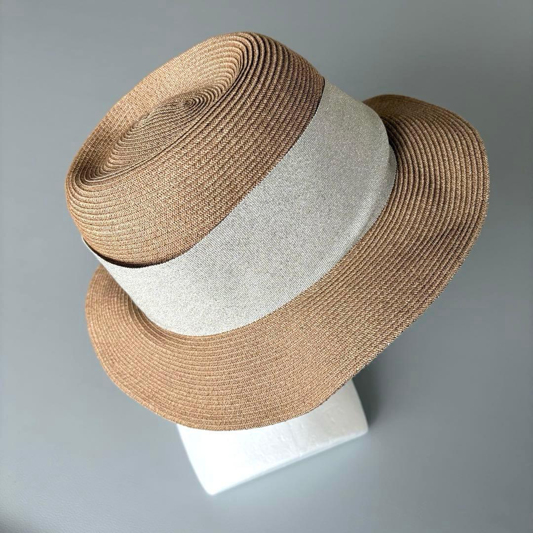 ■美品Athena New York Camilaカミラストローハットシルバー