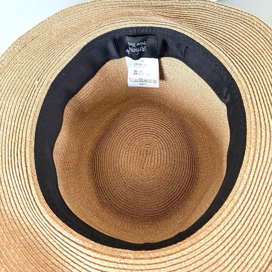 ■美品Athena New York Camilaカミラストローハットシルバー