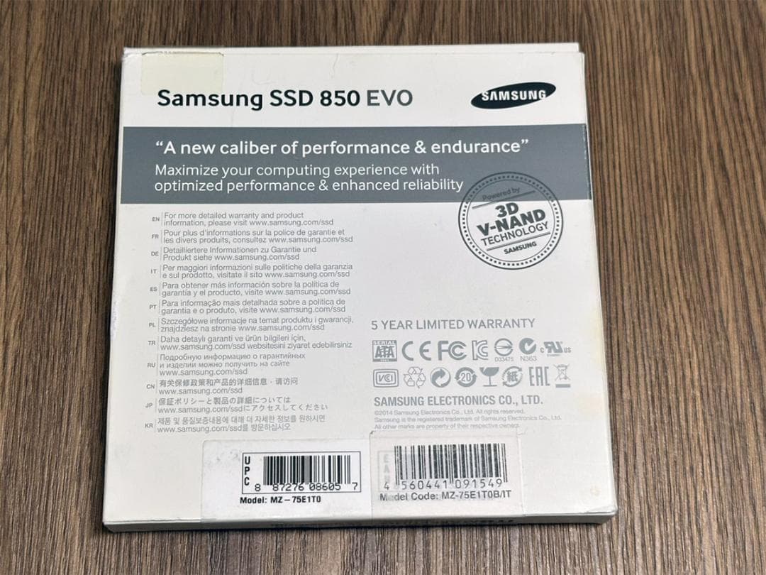 Samsung SSD 850 EVO 1TB SATA 2.5インチSSD