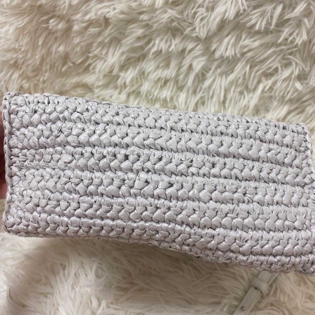 極美品✨FURFUR ラフィアロゴトートバッグ　限定カラー　ルミネ　2way