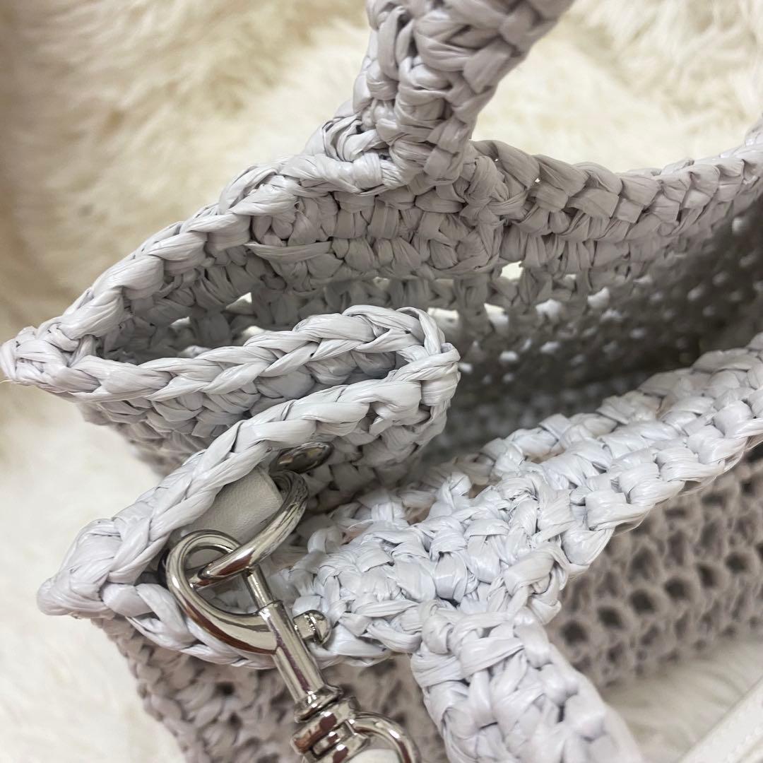 極美品✨FURFUR ラフィアロゴトートバッグ　限定カラー　ルミネ　2way