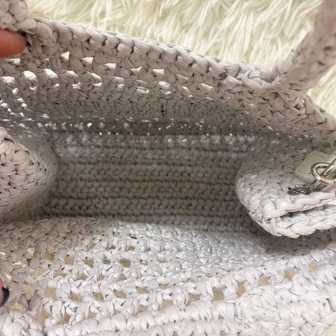 極美品✨FURFUR ラフィアロゴトートバッグ　限定カラー　ルミネ　2way