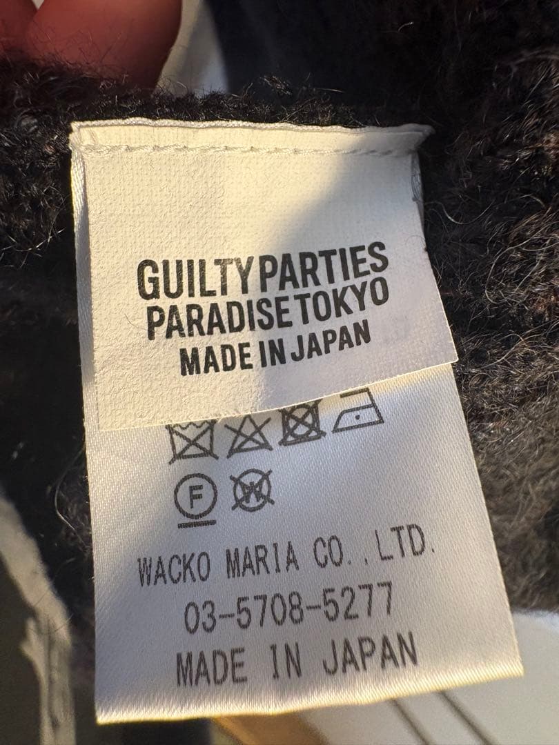 ワコマリア　ミックスモヘア　ニットセーター　チャコール　Lサイズ 2023fw