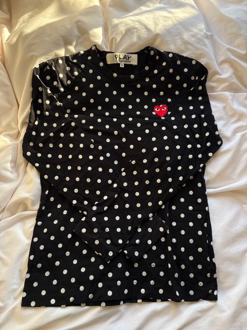 PLAY COMME des GARÇONS 水玉 ドット柄 長袖Tシャツ