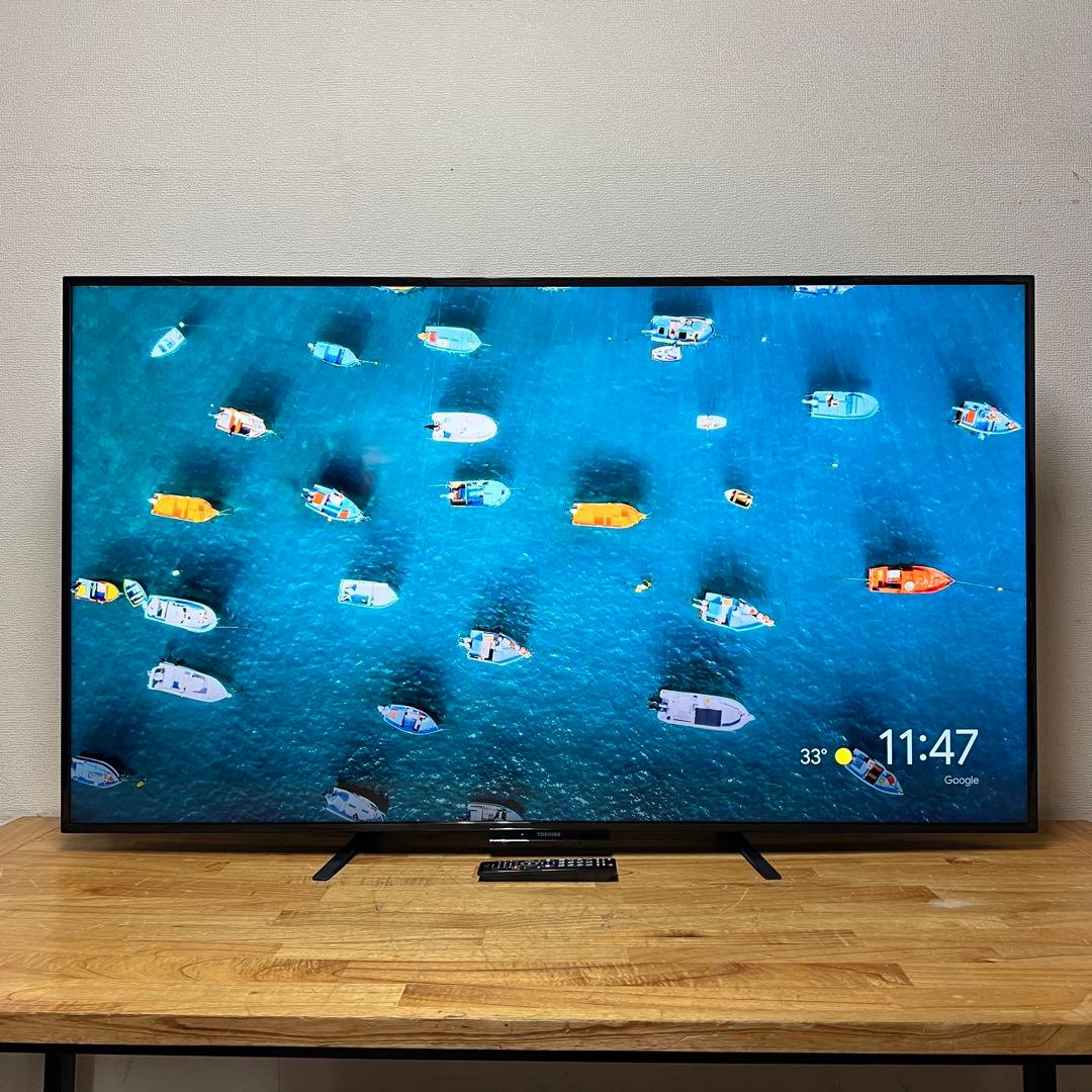 東芝 65V型 4K液晶テレビ 65HL210X REGZA 外付けHDD録画○